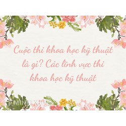 Cuộc thi khoa học kỹ thuật là gì? Các lĩnh vực thi khoa học kỹ thuật