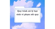 Quy trình xử lý học sinh vi phạm nội quy trường học mới nhất