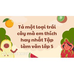 Tả một loại trái cây mà em thích hay nhất Tập làm văn lớp 5