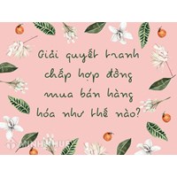 Giải quyết tranh chấp hợp đồng mua bán hàng hóa như thế nào?