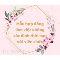 Mẫu hợp đồng làm việc không xác định thời hạn với viên chức