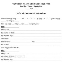 Mẫu Biên bản thanh lý hợp đồng vận chuyển mới nhất