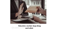Mẫu đơn xin hủy hợp đồng mới nhất và cách viết