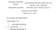 Mẫu kế hoạch công tác chủ nhiệm dành cho giáo viên mới nhất