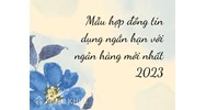 Mẫu hợp đồng tín dụng ngắn hạn với ngân hàng mới nhất