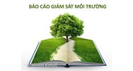 Mẫu báo cáo giám sát môi trường định kỳ mới nhất