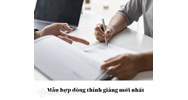 Mẫu hợp đồng thỉnh giảng theo quy định mới nhất