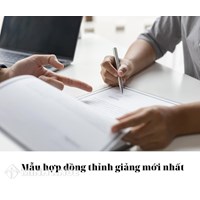 Mẫu hợp đồng thỉnh giảng theo quy định mới nhất