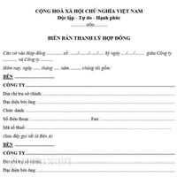 Mẫu quyết định thanh lý hợp đồng lao động mới nhất