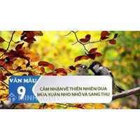 Cảm nhận hình ảnh thiên nhiên trong Mùa xuân nho nhỏ và Sang thu hay nhất