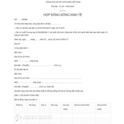Mẫu hợp đồng kinh tế xây dựng theo quy định mới nhất