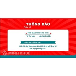 Mẫu thông báo nghỉ lễ cho khách hàng mới nhất