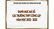 Danh sách mã trường THPT Hà Nội cập nhật mới nhất