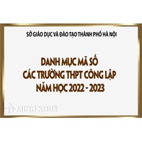 Danh sách mã trường THPT Hà Nội cập nhật mới nhất