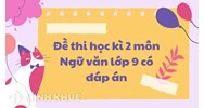 Đề thi học kì 2 môn Ngữ văn lớp 9 có đáp án mới nhất 2025