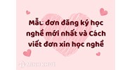 Mẫu đơn đăng ký học nghề mới nhất và Cách viết đơn xin học nghề