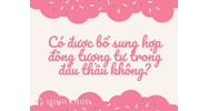 Có được bổ sung hợp đồng tương tự trong đấu thầu không?