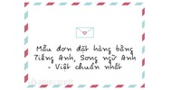 Mẫu đơn đặt hàng bằng Tiếng Anh, Song ngữ Anh - Việt chuẩn nhất