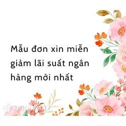 Mẫu đơn xin miễn giảm lãi suất ngân hàng mới nhất