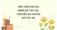 Mẫu đơn xin ra khỏi ký túc xá, chuyển ra ngoài KTX mới nhất