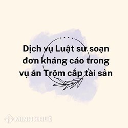 Dịch vụ Luật sư soạn đơn kháng cáo trong vụ án Trộm cắp tài sản