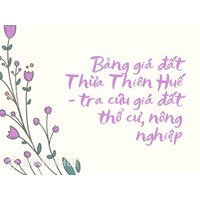 Bảng giá đất Thừa Thiên Huế:  Tra cứu giá đất thổ cư, nông nghiệp