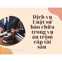 Dịch vụ Luật sư bào chữa trong vụ án trộm cắp tài sản