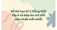 Đề thi học kì 2 Tiếng Việt lớp 4 có đáp án chi tiết nhất