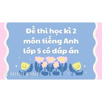 Đề thi học kì 2 môn tiếng Anh lớp 5 có đáp án chi tiết nhất