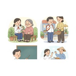 Viết đoạn văn tả ngoại hình của một người mà em thường gặp hay nhất