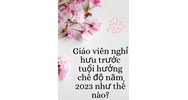 Giáo viên nghỉ hưu trước tuổi hưởng chế độ như thế nào?