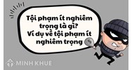 Tội phạm ít nghiêm trọng là gì? Ví dụ tội phạm ít nghiêm trọng