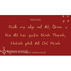 Dịch vụ cấp sổ đỏ, làm bìa đỏ sổ đỏ tại quận Bình Thạnh, TP HCM