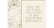 Mẫu hồ sơ năng lực công ty đẹp file word mới nhất