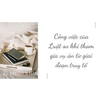 Công việc của Luật sư khi tham gia vụ án từ giai đoạn truy tố?