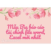 Mẫu Bìa báo cáo tài chính file word, Excel mới nhất