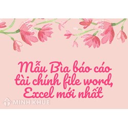 Mẫu Bìa báo cáo tài chính file word, Excel mới nhất