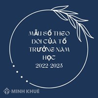 Mẫu sổ theo dõi của tổ trưởng năm học mới nhất