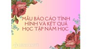Mẫu báo cáo tình hình và kết quả học tập năm học mới nhất