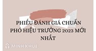 Mẫu phiếu đánh giá chuẩn phó Hiệu trưởng mới nhất