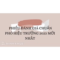 Mẫu phiếu đánh giá chuẩn phó Hiệu trưởng mới nhất