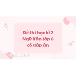 Đề thi học kì 2 Ngữ Văn lớp 6 có đáp án đầy đủ, chi tiết