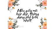Mẫu giấy mời họp đẹp, thông dụng phổ biến nhất