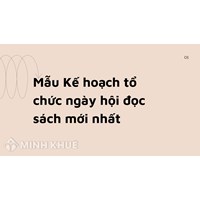 Mẫu Kế hoạch tổ chức ngày hội đọc sách mới nhất