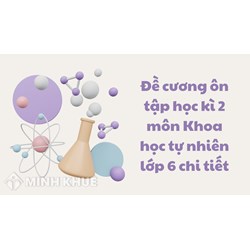 Đề cương ôn tập học kì 2 môn Khoa học tự nhiên lớp 6 chi tiết