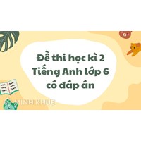 Đề thi học kì 2 Tiếng Anh lớp 6 có đáp án mới nhất