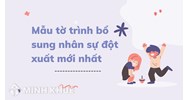 Mẫu tờ trình bổ sung nhân sự đột xuất mới nhất năm 2024