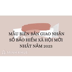 Mẫu biên bản giao nhận sổ bảo hiểm xã hội mới nhất
