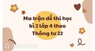 Ma trận đề thi học kì 2 lớp 4 theo Thông tư 22 mới nhất
