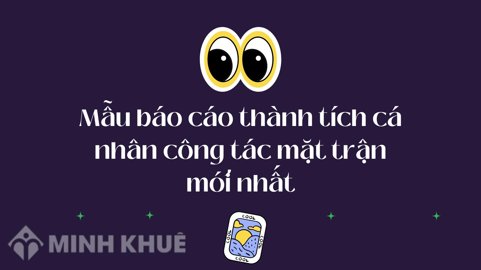 Mẫu Báo Cáo Thành Tích Cá Nhân Công Tác Mặt Trận Mới Nhất 2023